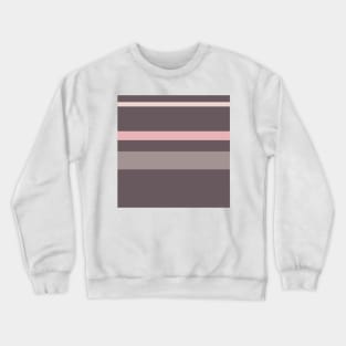 A fabulous compound of Wenge, Spanish Gray, Pale Pink and Pale Chestnut stripes. Crewneck Sweatshirt